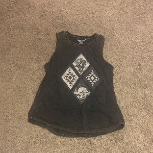 Black Sleeveless Women’s Western Themed Top